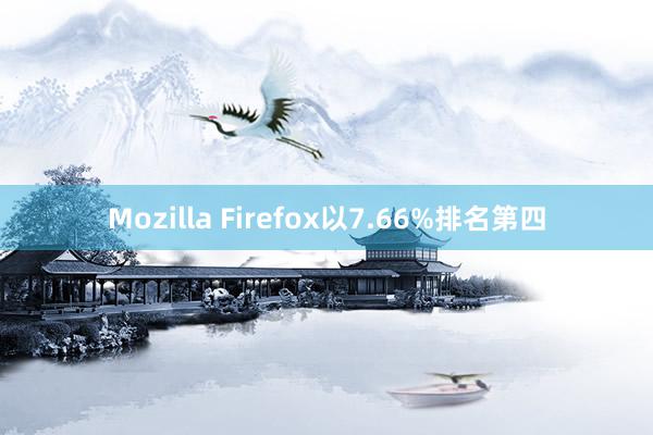 Mozilla Firefox以7.66%排名第四